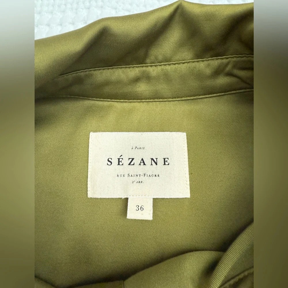 Sezane Maxence blouse, Vert Prairie, size 36 (Small, runs big) - Picture 5 of 7